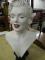 A painted plaster bust of Marilyn Monroe