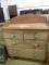 A Victorian pine chest of two short and two long drawers with a raised