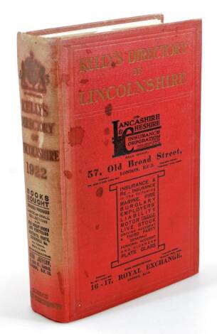 A Kelly's Directory Of Lincolnshire 1922.