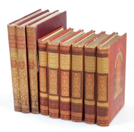 Blackie and Sons. The Casouet Of Literature, in gilt stencilled red boards (6) and nature book (3 volumes).