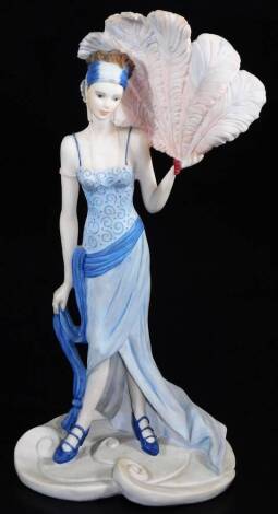 A Coalport Roaring Twenties figure Sadie, marked beneath, 31cm high.