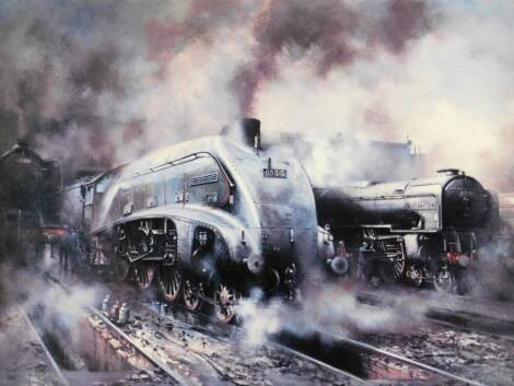 David Weston (1935-2011). Steam At Top Shed, limited edition signed print no.74/500, Fine Art Trade Guild, 46cm x 66cm.