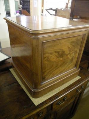 A Victorian mahogany box commode