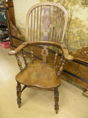 A Windsor open armchair