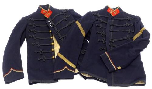 Two pre World War Two French Military bandsman tunics.