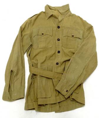 A WWII British Officer's khaki tunic.