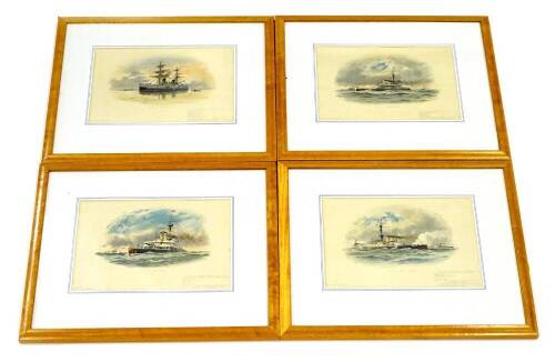 After WS Tomkin, HMS Benbow, HMS Inflexible, HMS Sans Pareil and HMS Devastation, chromolithograph published by Waterlow of London (4).