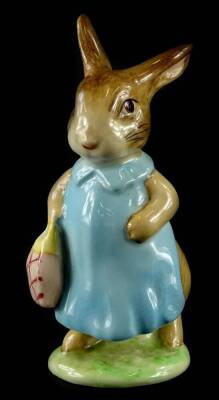 A Beswick Beatrix Potter figure of Mrs Flopsy Bunny, gold backstamp.