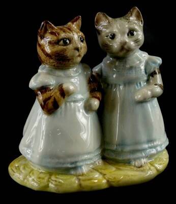 A Royal Albert Beatrix Potter figure group, Mittens and Moppet, boxed.