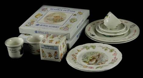 A collection of Wedgwood Beatrix Potter ceramics, to include side plates, mug etc.