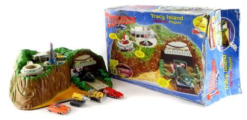 A Thunderbirds Tracey Island toy, with original box. (AF)