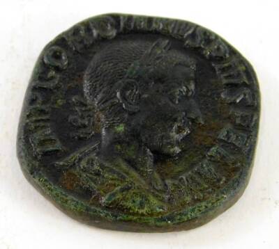 A Gordian III Roman Sestertius.