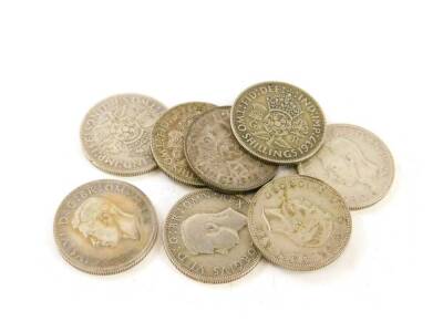 Eight two shillings for 1937, 1938, 1940, 1941, 1942, 1943, 1944 and 1945, 89g.