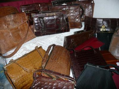 Crocodile vintage handbag restoration