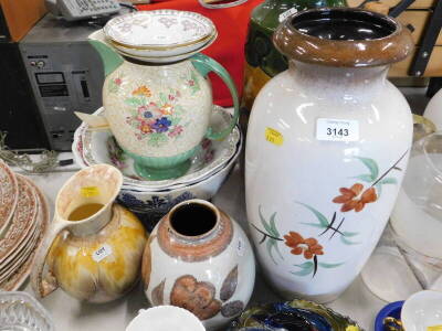 A quantity of West German type vases, wash jugs, etc. (a quantity).