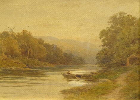 Alfred Powell (1830-1893). The Ferry Litlochry Moonrise, watercolour, signed and titled verso, 24cm x 34cm.