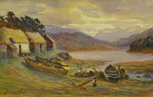 Johnson Hedley (1848-1914). Portlec, Isle of Skye, watercolour, signed and titled verso, 17cm x 26.5cm. Label verso Lincoln Fine Art.