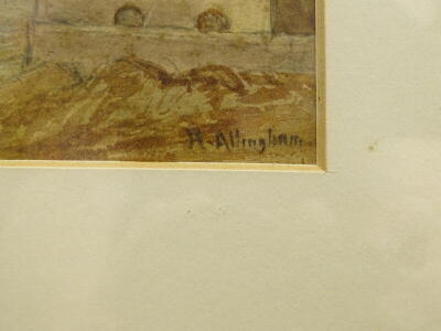 H. Allingham (19thC). River scene, watercolour, signed, 13cm x 20cm. - 3