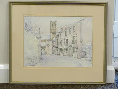 •J.B. Horner (20thC). James Street, Lincoln, watercolour, signed and dated (19)99, 31.5cm x 42.5cm. - 2