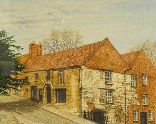 •Dunthorne (20thC). Christ's Terrace (Lincoln), watercolour, signed, 48cm x 56.5cm.