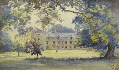 Rachel Mary Harriet Kinnear (1848-1925). Burton Hall, watercolour, initialled and dated July 2nd 1895, 15cm x 25cm, and another interior scene. (2) Provenance: The Estate of Miss Rachel Monson.