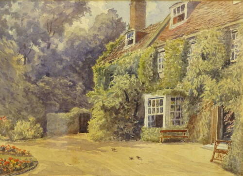 Rachel Mary Harriet Kinnear (1848-1925). The Vicarage at Burton, Lincs. watercolour, 25.5cm x 35cm, and two others. (3) Provenance: The Estate of Miss Rachel Monson.