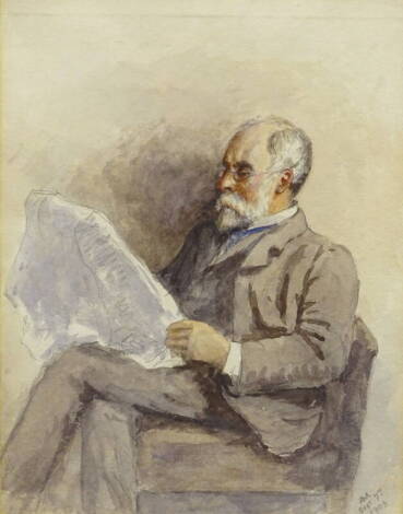 Rachel Mary Harriet Kinnear (1848-1925). Lord Monson, watercolour, initialled and dated 1908, 28.5cm x 21.5cm. Provenance: The Estate of Miss Rachel Monson.