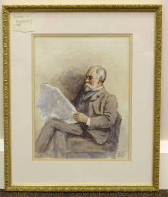 Rachel Mary Harriet Kinnear (1848-1925). Lord Monson, watercolour, initialled and dated 1908, 28.5cm x 21.5cm. Provenance: The Estate of Miss Rachel Monson. - 2