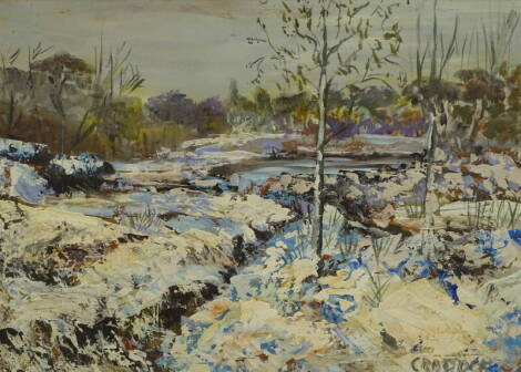 •Craddock (20thC). Winter landscape, oil, signed, 40cm x 55cm.