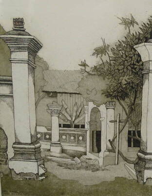 Ilse Noor (b.1941). Pulau Duyung - Terengganu, artist signed, titled, dated (19)86, etching 157/300, 25.5cm x 19cm.