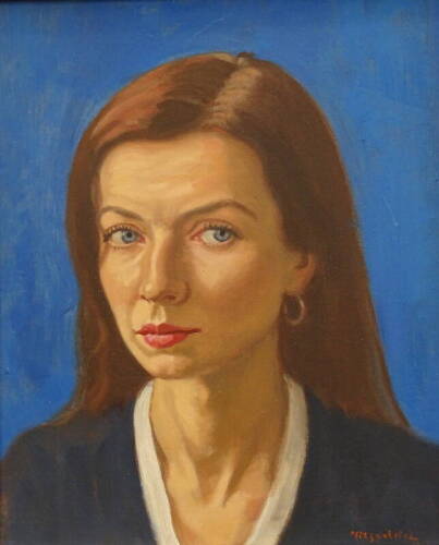 •Andrew Fitzpatrick (b.1966). Portrait of Alina, oil on canvas, signed, 28.5cm x 23.5cm. Provenance: Purchased from The Edinburgh Gallery in 2004 for £600 and labelled verso.