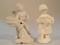 A 19thC Blanc-de-Chine figure of a female flower gatherer and another of