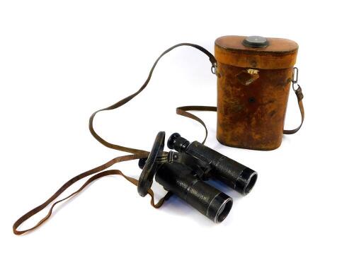 A pair of German Hensoldt binoculars, Dialyt 6X, cased.