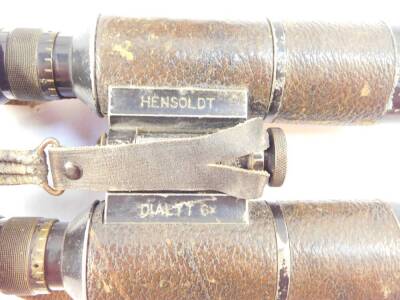 A pair of German Hensoldt binoculars, Dialyt 6X, cased. - 4