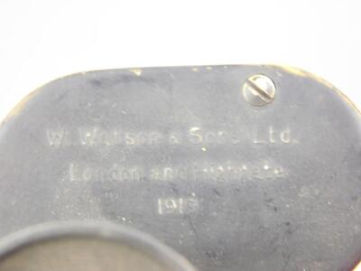 A pair of W Watson & Sons Limited military binoculars 1919, Superior Prismatic No 3 (Mk. I) x6, 2521, cased. - 3