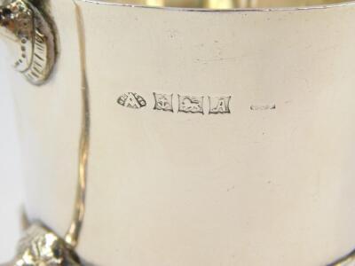 A George VI silver christening tankard, with Celtic band and dragon handle, engraved to 'Philip'., Adie Bros, Birmingham 1950., 5.24oz. - 3