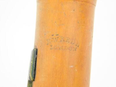 A 19thC boxwood and ivory bound clarinet by H Wrede, London, with brass keys, 58.5cm wide. - 4