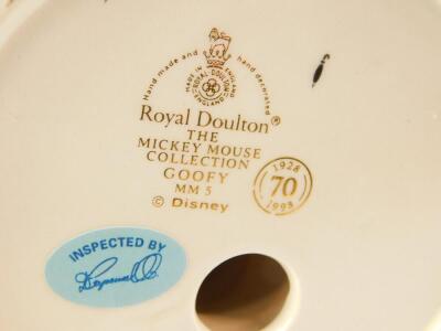 Five Royal Doulton Mickey Mouse Collection figures, comprising Mickey Mouse, Donald Duck, Daisy Duck, Pluto and Goofy. - 2