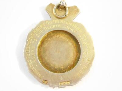 A silver gilt and enamel Masonic jewel, presentation engraved, Birmingham 1924, 48.8g. - 2