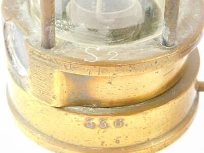 A pair of Patterson Lamps Ltd copper and brass miner's safety lamps, Nos 156 and 357. - 4