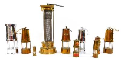 Welsh and other miner's lamps, miniature models of Sir Humphrey Davy's lamp, a lamp commemorating the marriage of HRH Prince of Wales to Lady Diana Spencer, etc. (10)