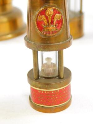 Welsh and other miner's lamps, miniature models of Sir Humphrey Davy's lamp, a lamp commemorating the marriage of HRH Prince of Wales to Lady Diana Spencer, etc. (10) - 5