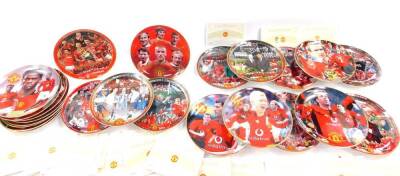 Manchester United. Danbury Mint Champions collectors plates, with certificates. (24)