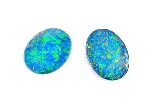 A pair of opal doublets.