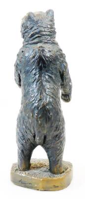 A Black Forest style figure of a standing bear, with textured coat, on shaped base, unsigned, 36cm high. - 3