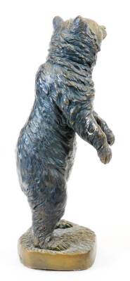 A Black Forest style figure of a standing bear, with textured coat, on shaped base, unsigned, 36cm high. - 4