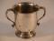 A silver plated two-handled cup by Walker & Hall