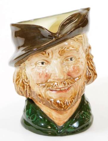 A Royal Doulton large character jug Robin Hood, printed marks beneath, 17cm high.