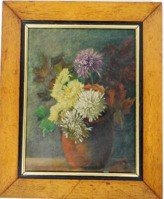 M Englieheaur (fl.1897). Still life vase of summer flowers, oil on canvas, signed and dated (18)97, 41.5cm x 32cm. - 2