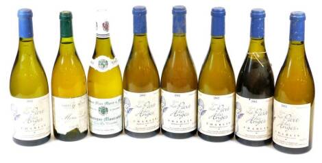 Various wine, Albert Bichot white, 75cl, various others, Chassagne-Monetrachet, and six bottles of 2002 La Part Des Anges Chablis. (8)